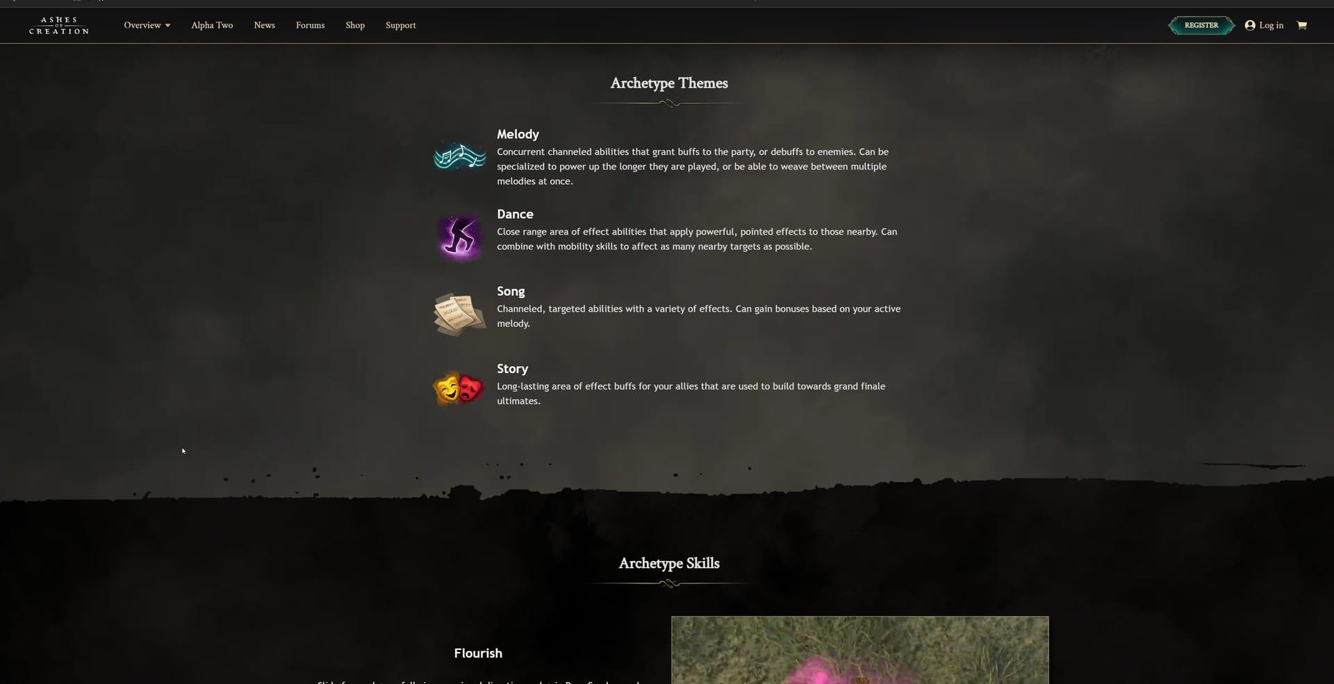 Intrepid Studios website screenshot: Ashes of Creation — Tank