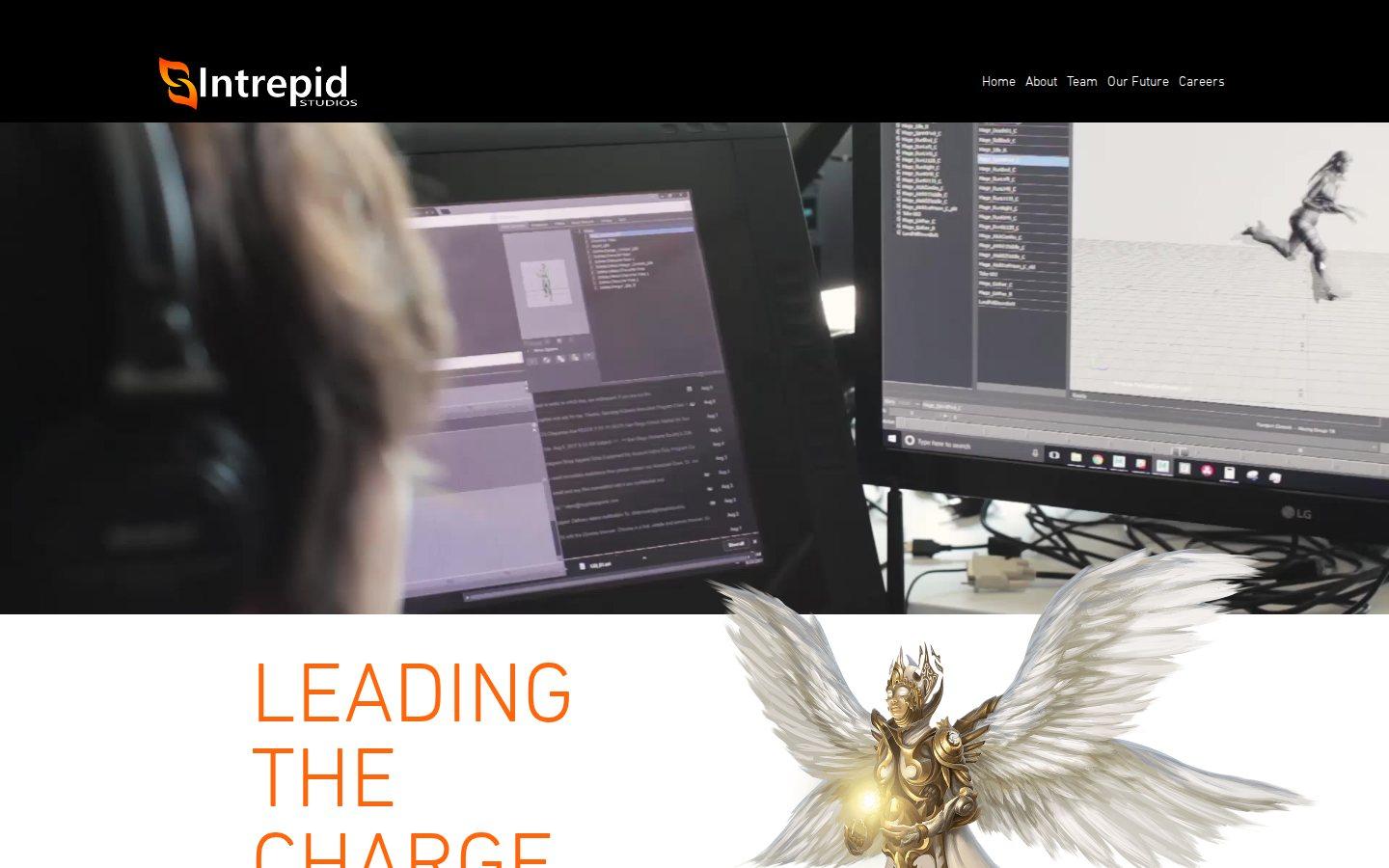 Intrepid Studios website screenshot: Intrepid Studios (2023)